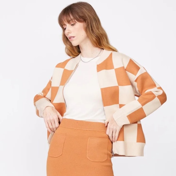 Monrow supersoft sweater bomber jacket XS New - Picture 5 of 16